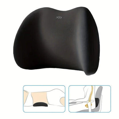 Ergonomic Memory Foam Lumbar Support Pillow for Office & Car Seat
