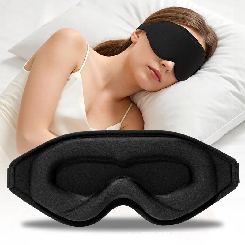 3D Memory Foam Sleep Mask with Adjustable Nose Bridge for Total Light Blockout