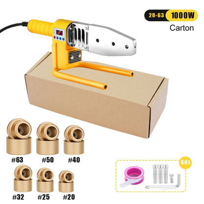 1000W/800W Plastic Pipe Welding Machine - 220V PPR PE PB Pipe Hot Melt Welder Kit