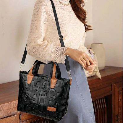Luxury Contrast Leather Tote