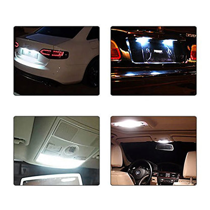 10-Pack COB LED Festoon Interior Car Light Bulbs - 12V/24V Dome Lamp