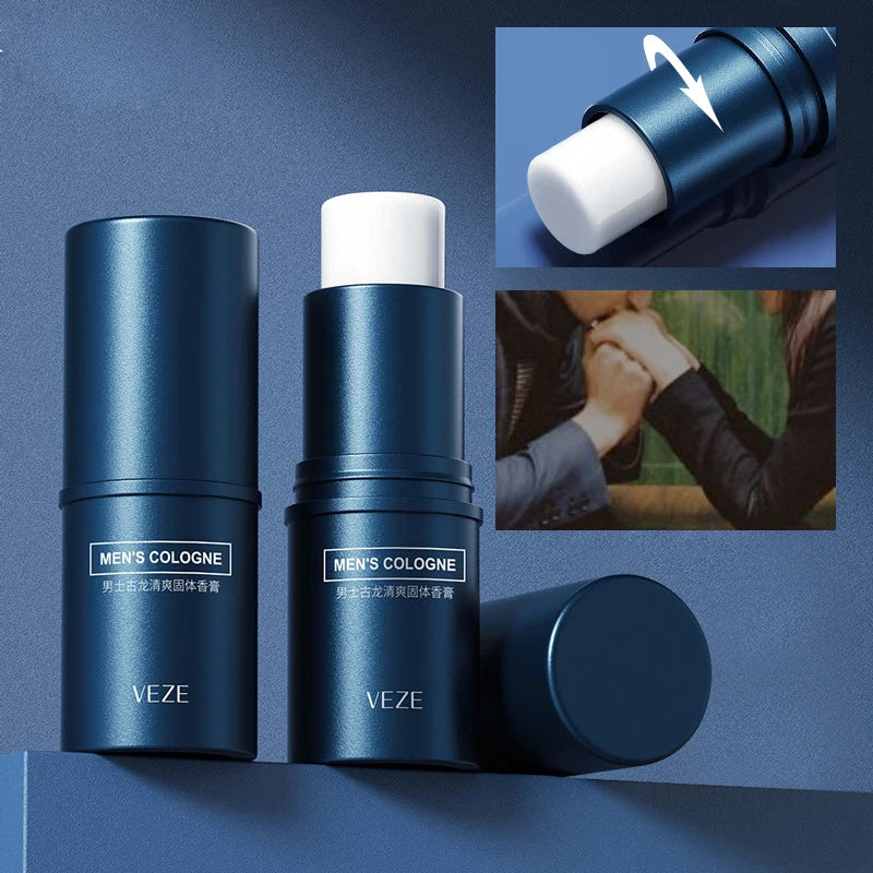 Solid Cologne Stick for Men - Portable Long-Lasting Fresh Scent