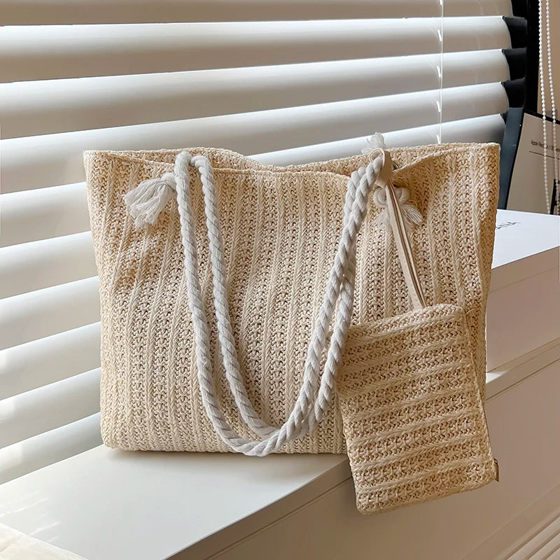 Bohemian Straw Tote
