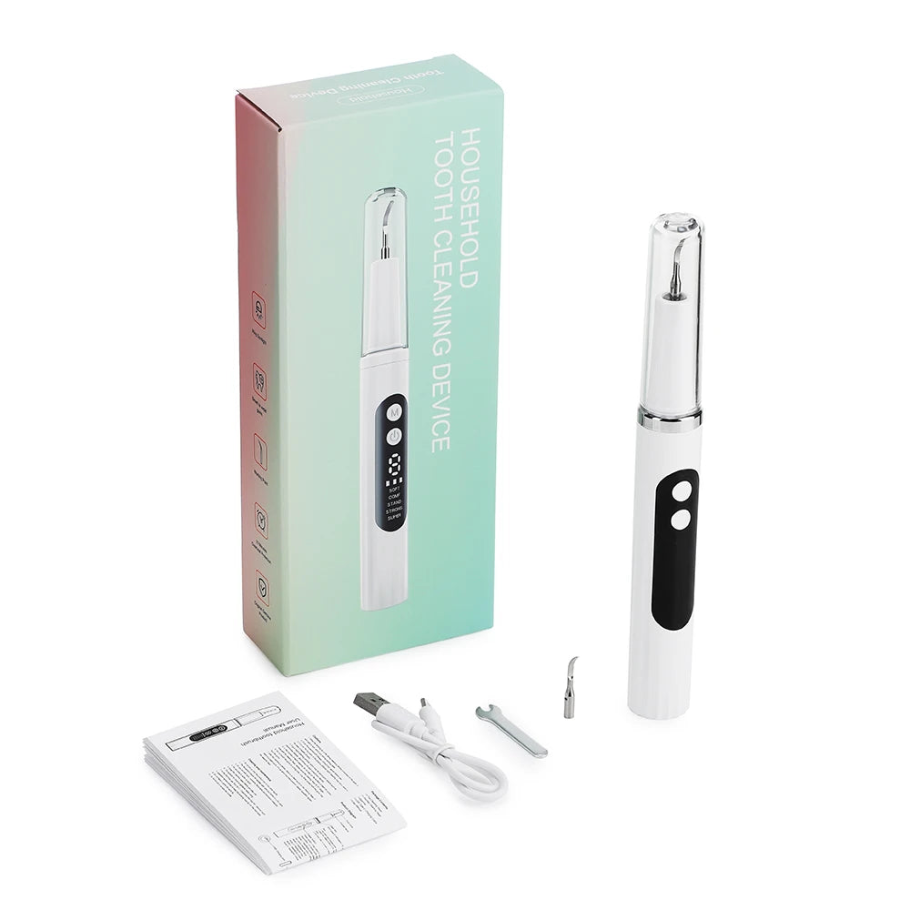 Ultrasonic Electric Teeth Tartar Remover and Plaque Cleaner with LED Display - 16