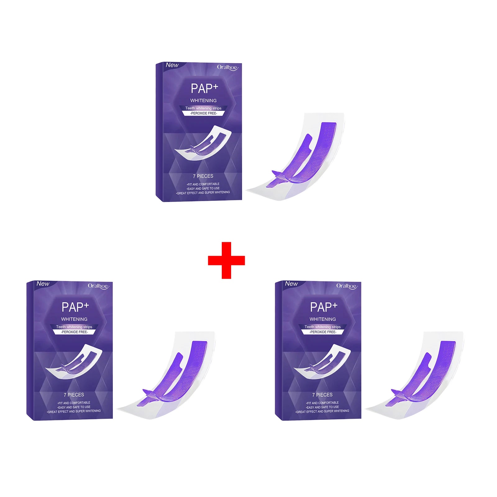 Professional Teeth Whitening Strips - Peroxide-Free Gentle Stain Removal - 15