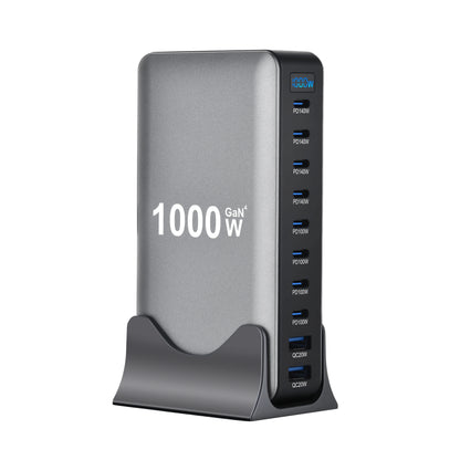 155W GaN Desktop Charger, 10-Port USB-C PD Fast Charging Station