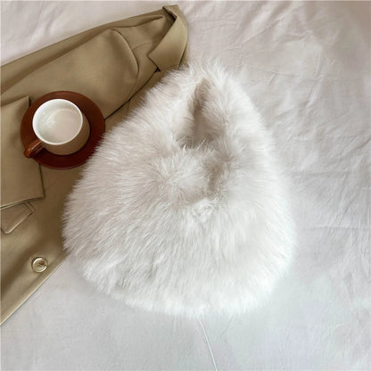 Luxury Soft Plush Bucket Bag
