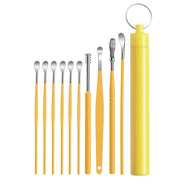 Professional Stainless Steel Ear Wax Removal Kit & Cleaning Tool Set - 15