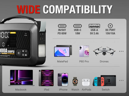 8000A Portable Car Jump Starter with Built-in Tire Air Compressor
