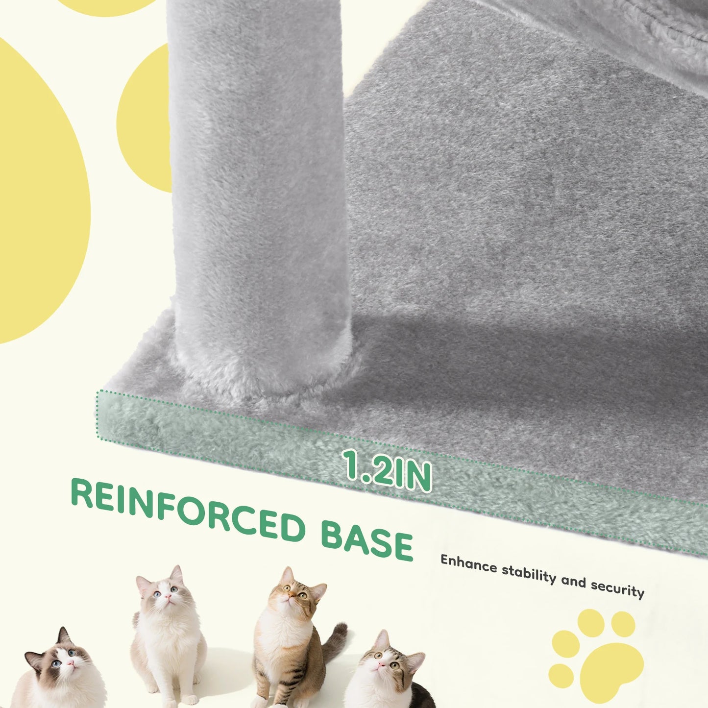 44" Multi-Level Cat Tree Tower with Scratching Posts & Cozy Condo
