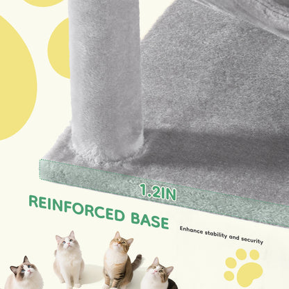 44" Multi-Level Cat Tree Tower with Scratching Posts & Cozy Condo