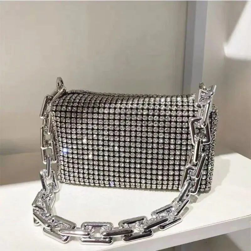 Luxury Rhinestone Bucket Bag