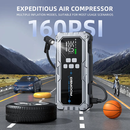 7000A Portable Car Jump Starter with 150PSI Air Compressor & Power Bank
