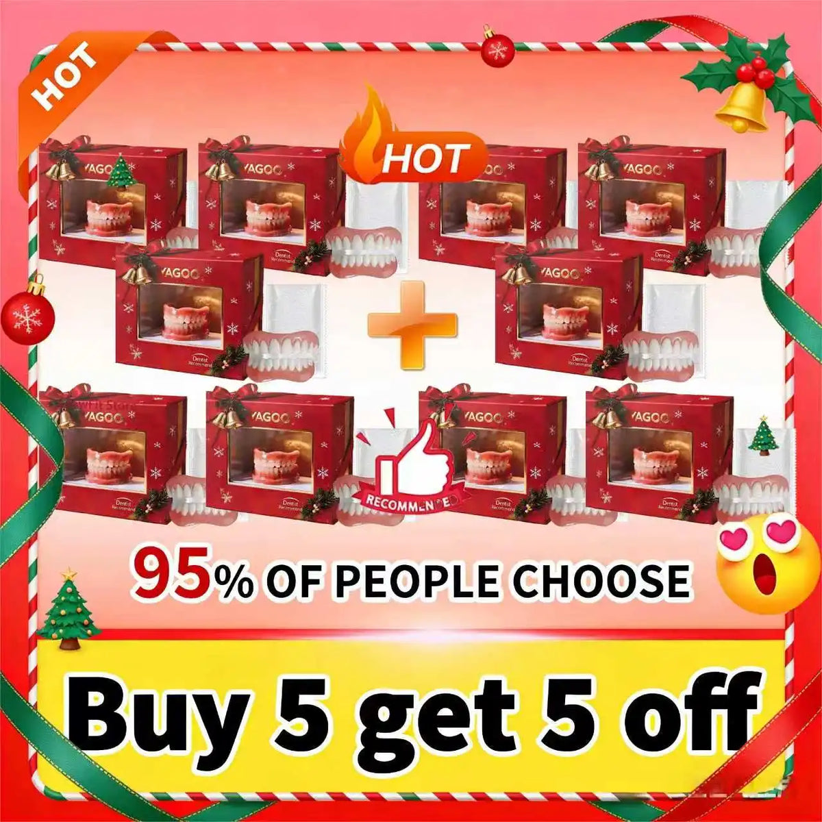 Comfort Silicone Dentures - Natural Instant Smile Veneers for Men and Women