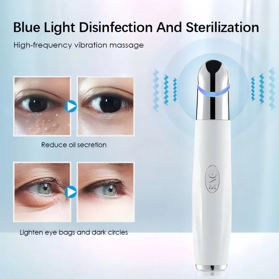 3-in-1 LED Photon Eye & Face Beauty Wand - Anti-Aging Massager for Dark Circles - 5