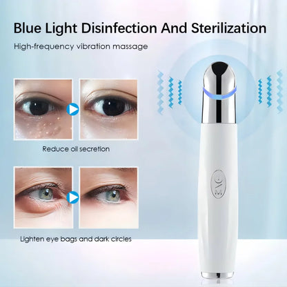 3-in-1 LED Photon Eye & Face Beauty Wand - Anti-Aging Massager for Dark Circles