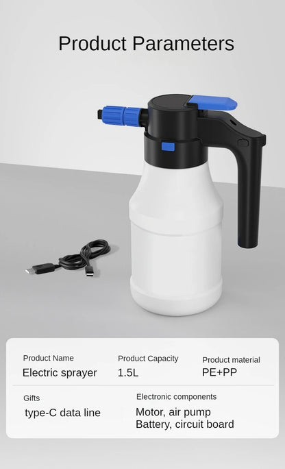 1.5L Cordless Electric Car Wash Foam Sprayer