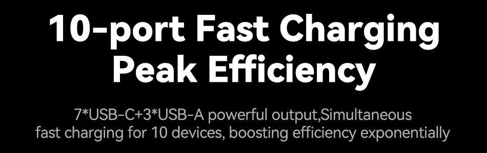 400W 10-in-1 GaN Desktop Charging Station - Fast Multi-Port Power Hub - 9