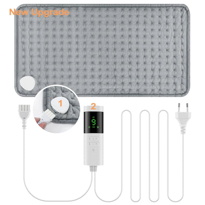 Electric Heating Pad for Back Neck & Shoulder Pain Relief with 9 Heat Settings