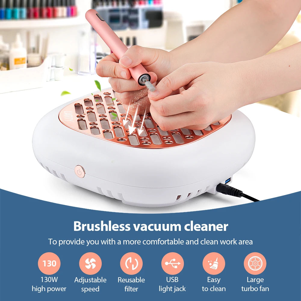 Nail Dust Collector Vacuum Extractor with Adjustable Tube