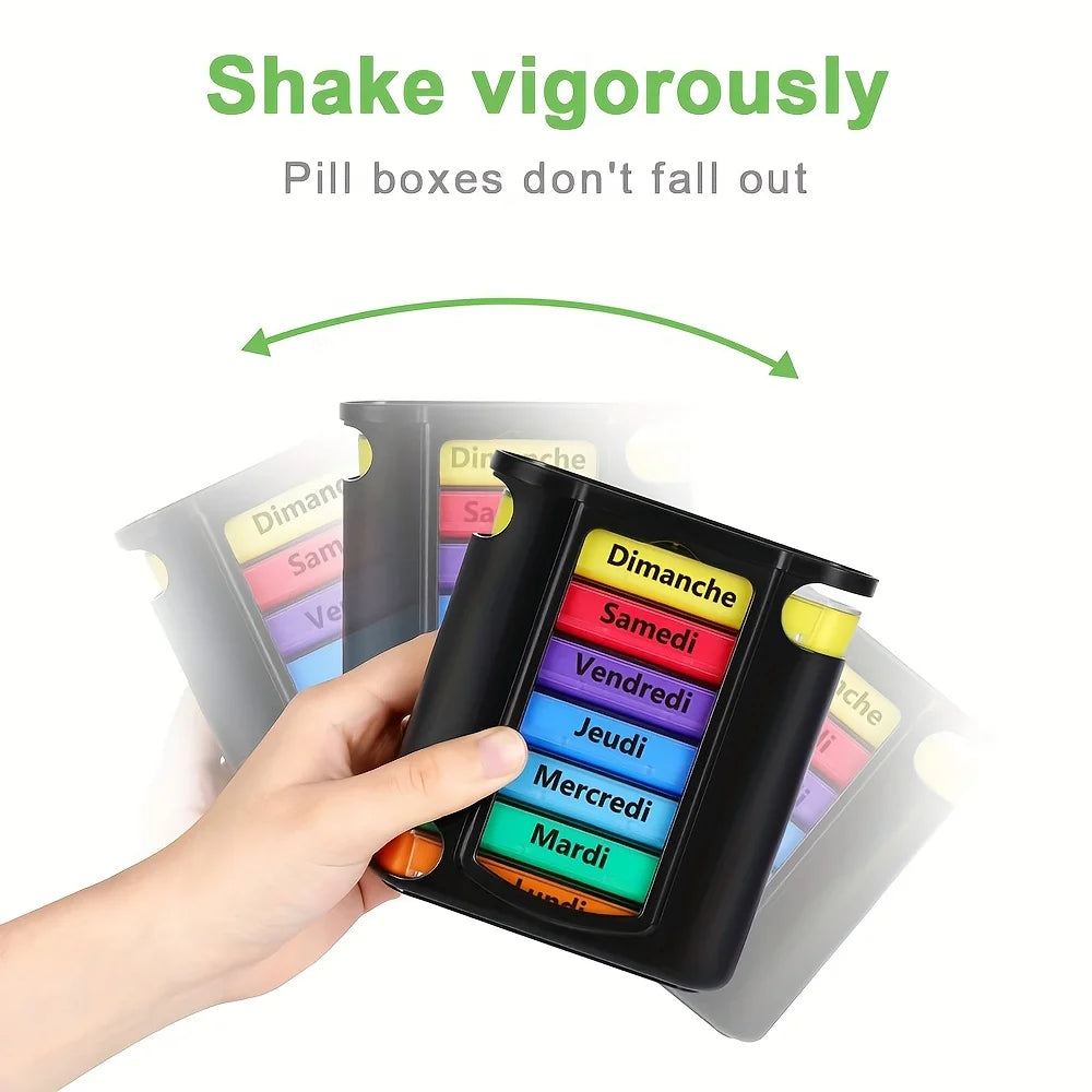 7-Day Weekly Pill Organizer 4 Times a Day Pill Box