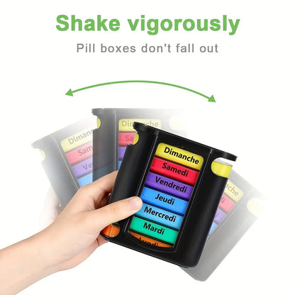 7-Day Weekly Pill Organizer 4 Times a Day Pill Box