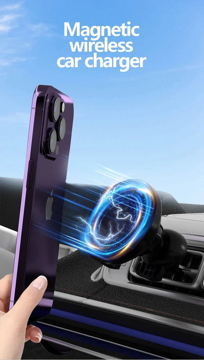 30W Magnetic Fast Wireless Car Charger Holder for iPhone 12-16 Series