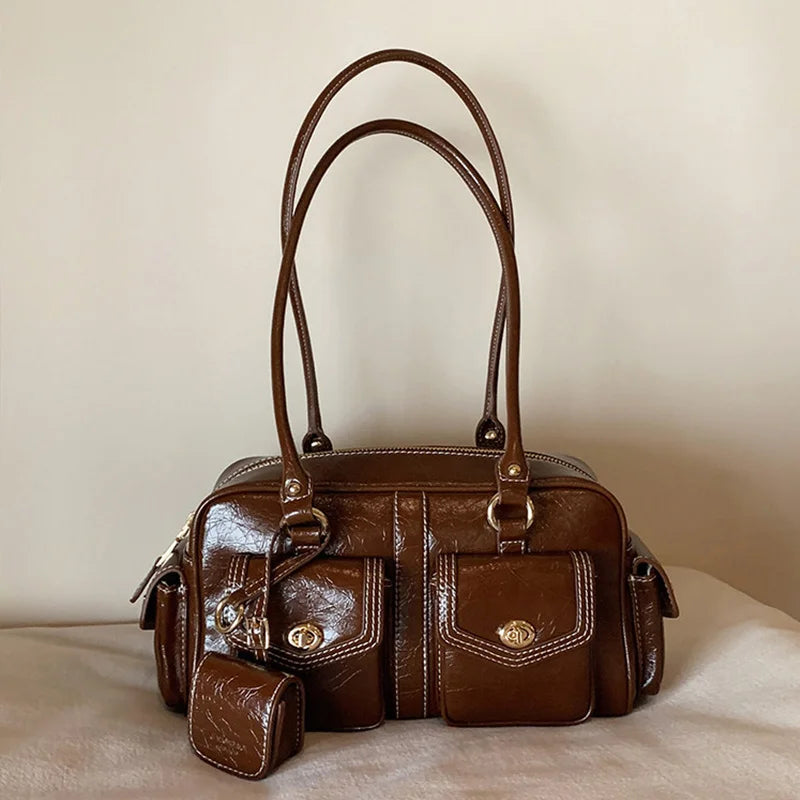 Luxury Trendy Stone Boston Bag