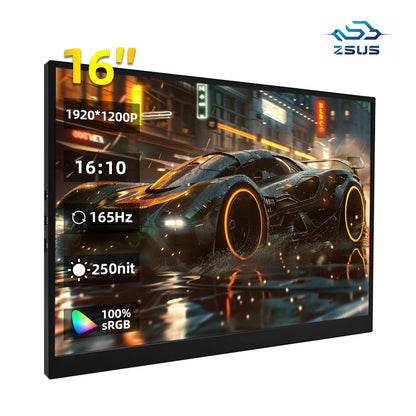16" Portable Gaming Monitor, 165Hz 1200P IPS Display for Laptop & Console
