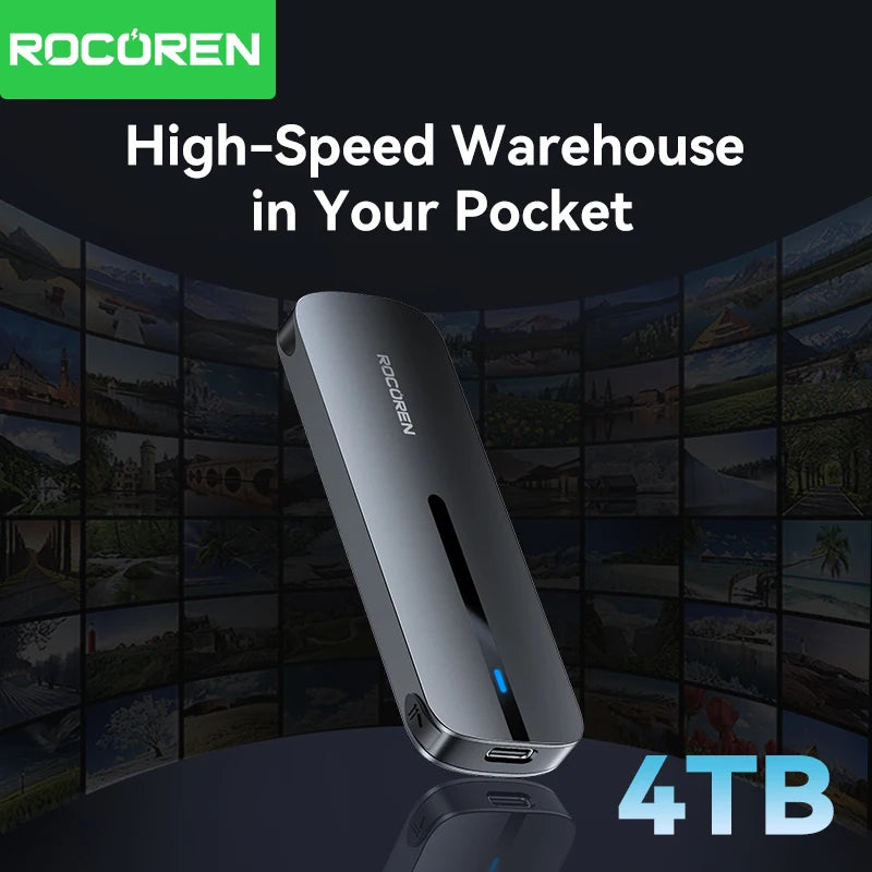 M.2 NVMe SSD Enclosure Adapter - 10Gbps USB-C External Case for 4TB Drives