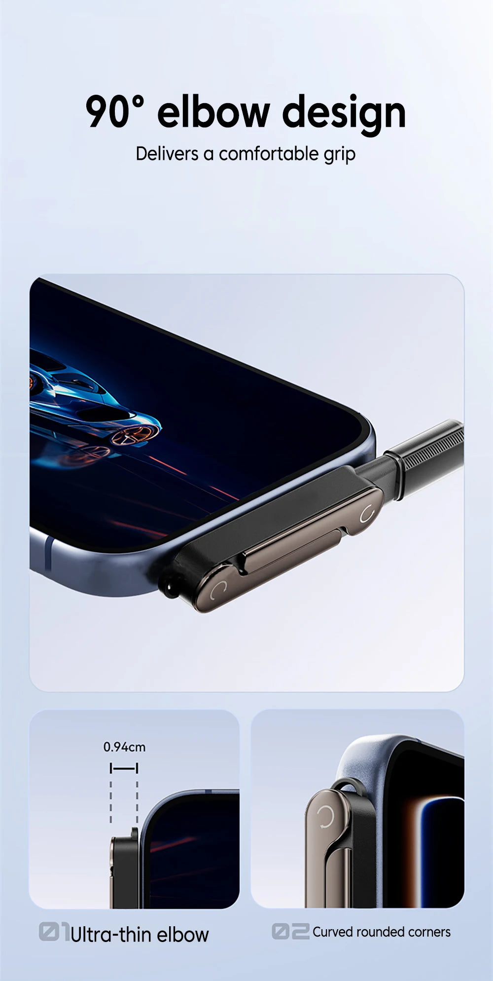 240W USB-C to USB-C Fast Charging Adapter with Built-in Phone Stand