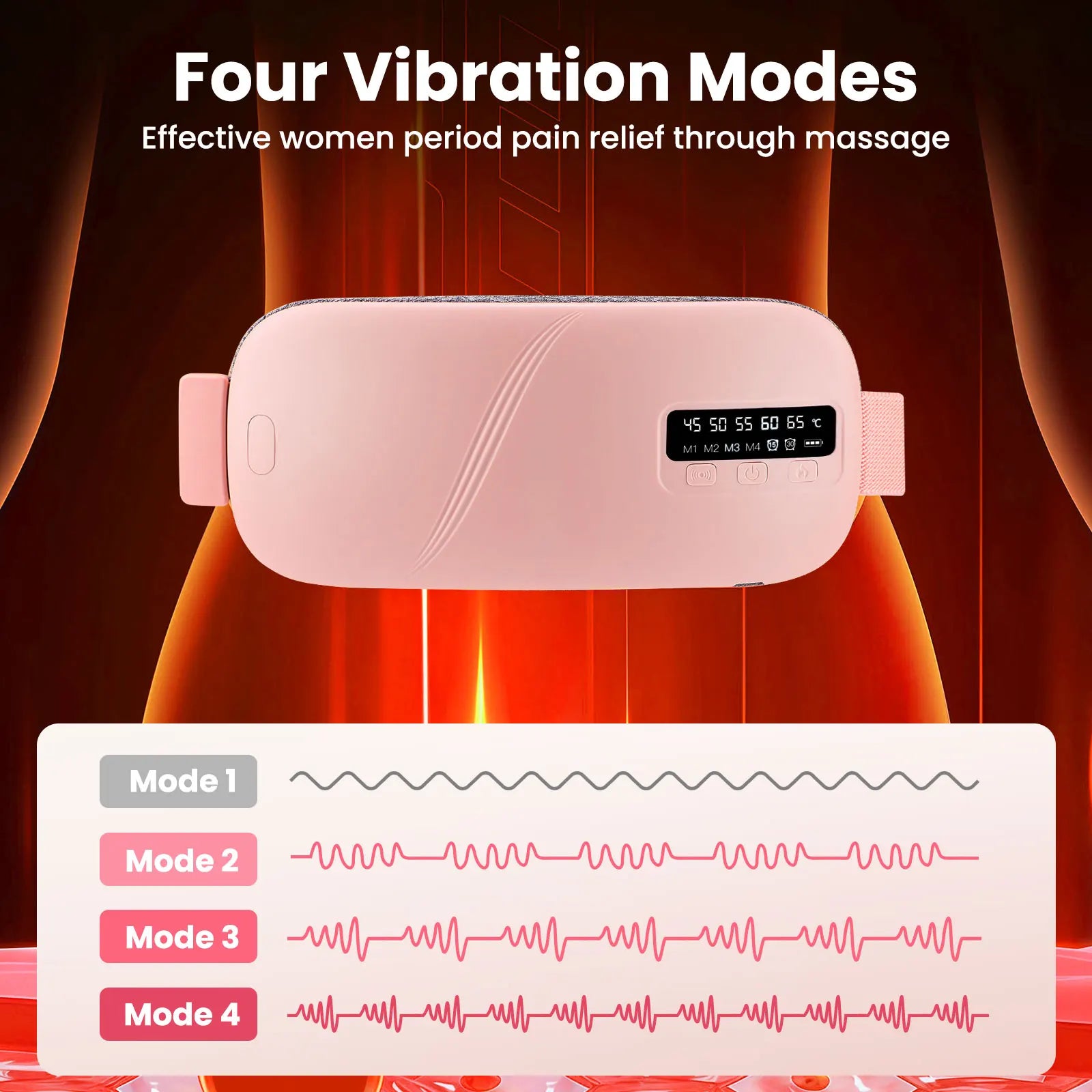 Portable Cordless Electric Heating Pad for Menstrual Cramp & Back Pain Relief - 11