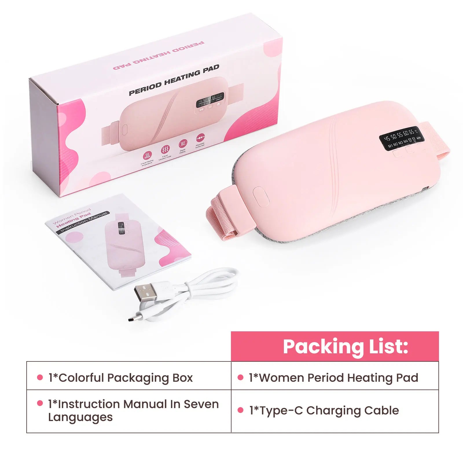 Electric Heating Pad for Period Pain Relief & Abdominal Comfort - 14