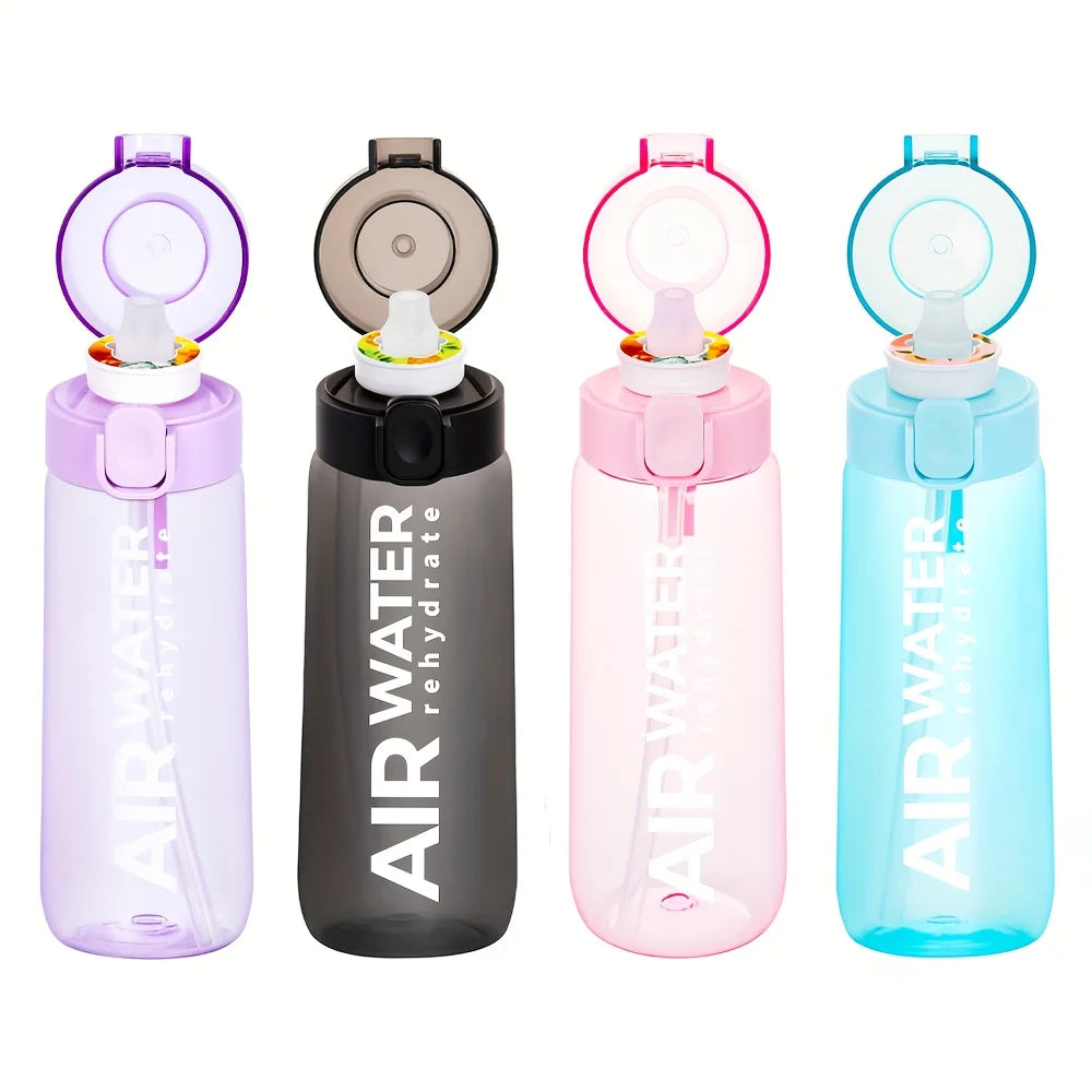Aroma Water Bottle with 7 Fruit Pods – 750ml Scented Fitness Water Cup