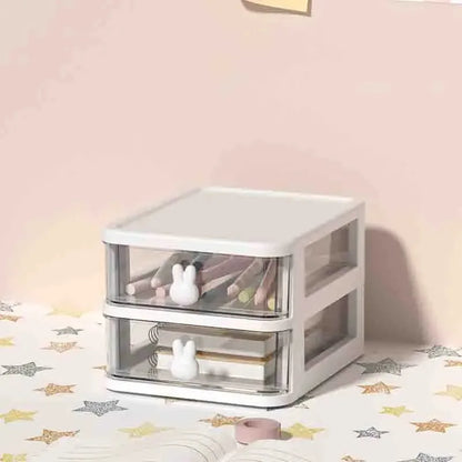 2-5 Tier Clear Desktop Drawer Organizer for Desk & Vanity