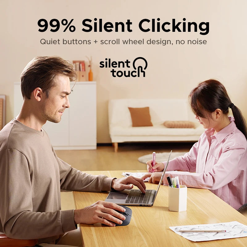 Vertical Ergonomic Wireless Mouse 4000 DPI Optical 2.4G Silent Click - 4