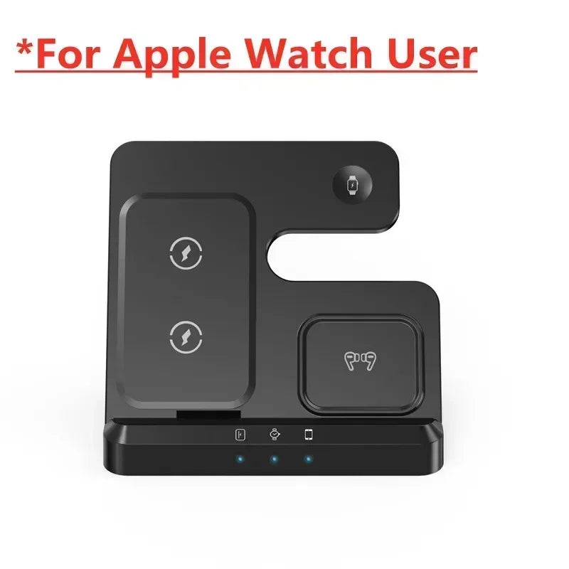3-in-1 Foldable Wireless Charging Station for iPhone, Apple Watch & AirPods