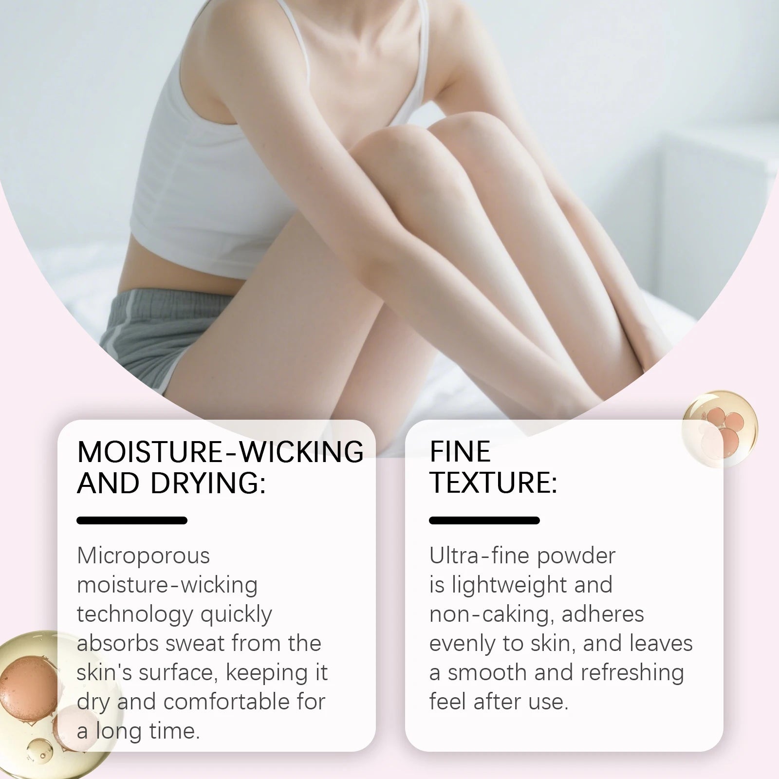 OceAura All-Over Body Cooling Powder - Sweat Absorbing & Anti-Chafing Formula - 10