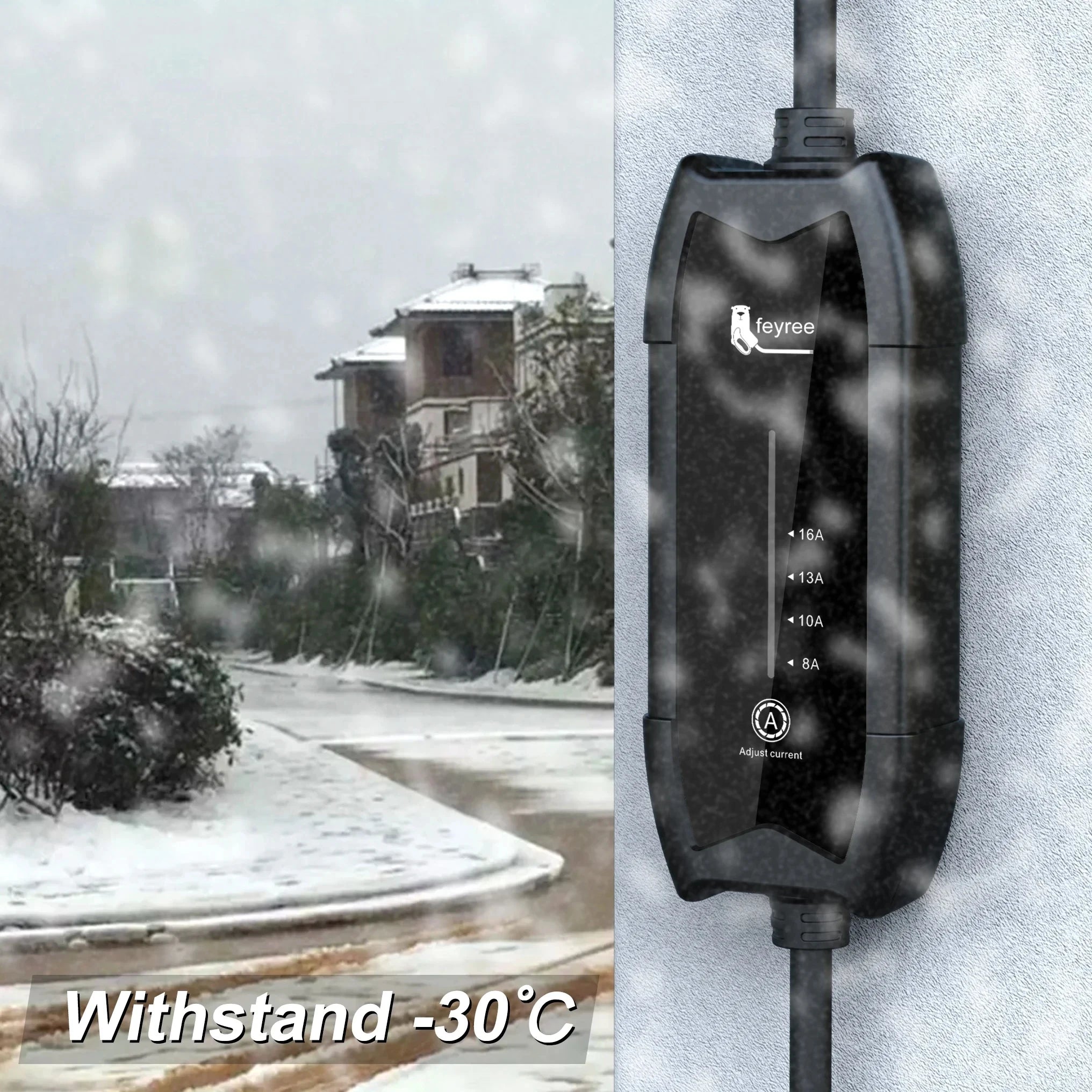 Portable EV Charger Type 1 & 2 - 3.5KW Adjustable Electric Car Charging Cable - 12