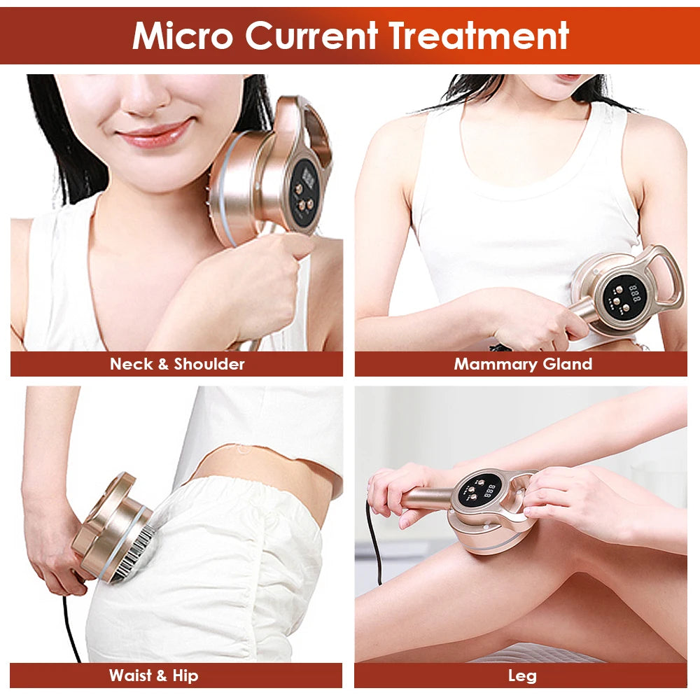 Electric Microcurrent Meridian Brush – Heated Lymphatic & Body Sculpting Massager