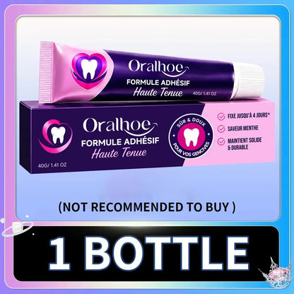 Silicone Denture Adhesive Cream - Long-Lasting Comfortable Hold for Dentures