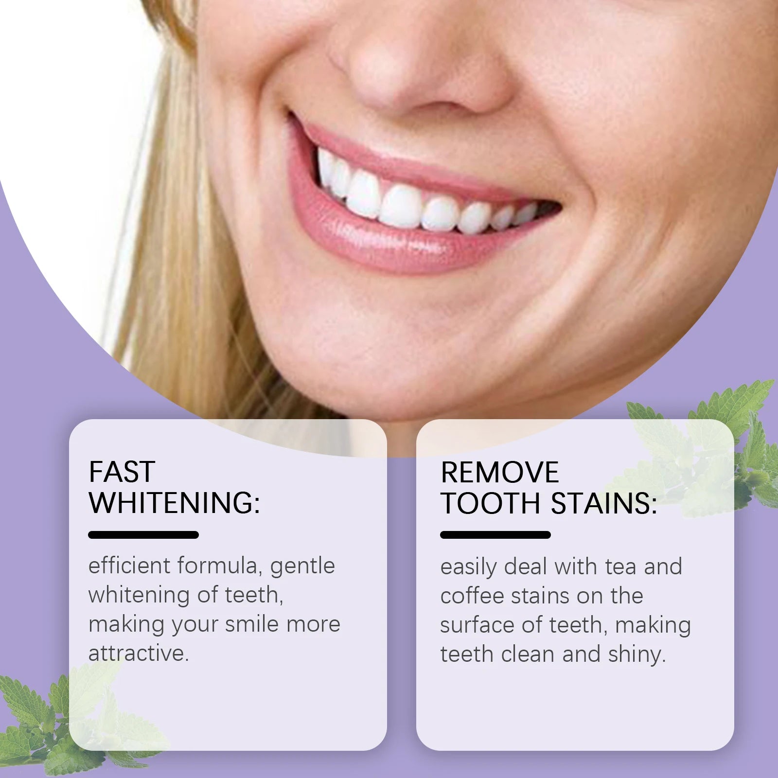 Professional Teeth Whitening Strips - Peroxide-Free Gentle Stain Removal - 8