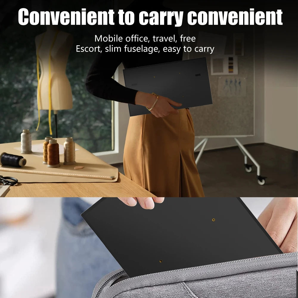 14-Inch Portable Monitor - 60Hz Lightweight Travel Display with Speakers - 4