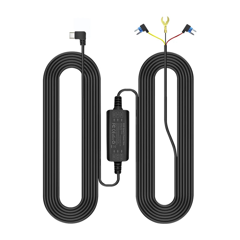 24H Dash Cam Hardwire Kit - USB Type-C & Mini USB Parking Monitor Cable