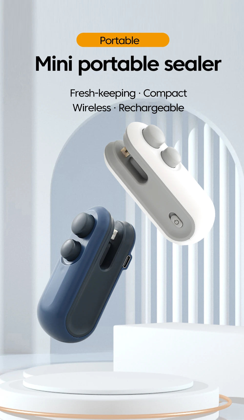 2-in-1 Mini Portable Heat Bag Sealer for Food Preservation & Storage