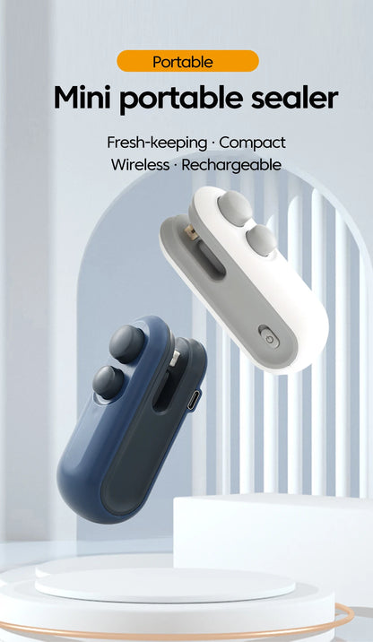 2-in-1 Mini Portable Heat Bag Sealer for Food Preservation & Storage