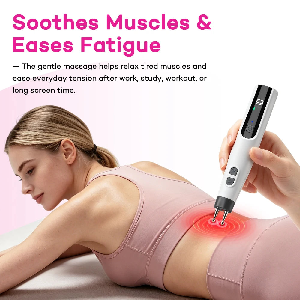 Digital Handheld Precision Body & Face Massage Pen with 10 Intensity Levels - 3