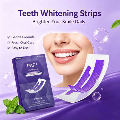 Professional Teeth Whitening Strips - Peroxide-Free Gentle Stain Removal