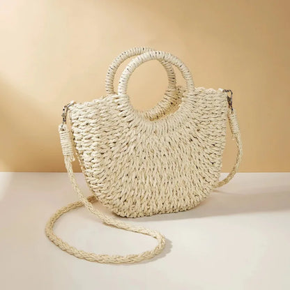 Luxury Woven Half-Moon Bag