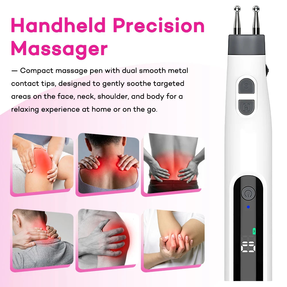 Digital Handheld Precision Body & Face Massage Pen with 10 Intensity Levels - 2